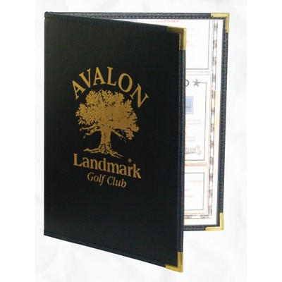 Quick Ship Royal Select Triple Panel Booklet/4 View Menu/Wine List Cover (8 1/2"x11")