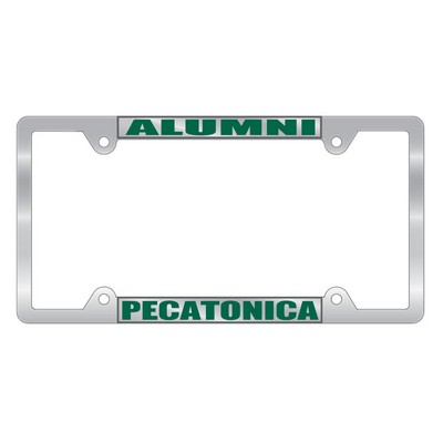 Chrome Plated Plastic Signature Laminate License Plate Frame w/Plastic Chrome Material