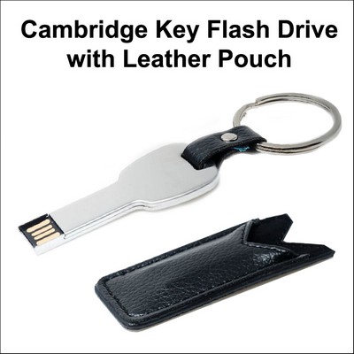 Cambridge Key Flash Drive with "Leather" Pouch - 16 GB