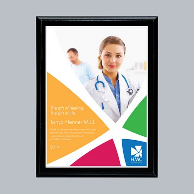 Choice of Digi-Color Plate on Economy Ebony Finish Board (9" x 12")
