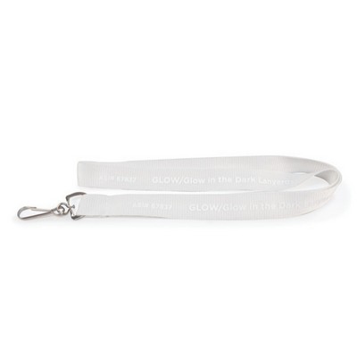 3/4" Glow-in-Dark Lanyard with Silkscreen Logo
