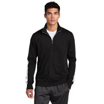 Sport-Tek ® Tricot Sleeve Stripe Track Jacket.