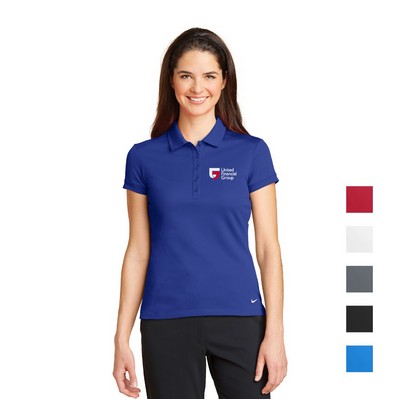 Nike® Women's Dri-FIT® Solid Icon Pique Modern Fit Embroidered Polo