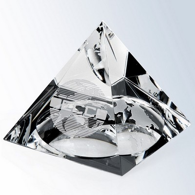 Optical Crystal Globe Pyramid