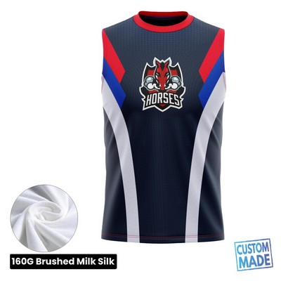 Unisex & Kids' Sublimation Sleeveless T-Shirt - 160G Brushed
