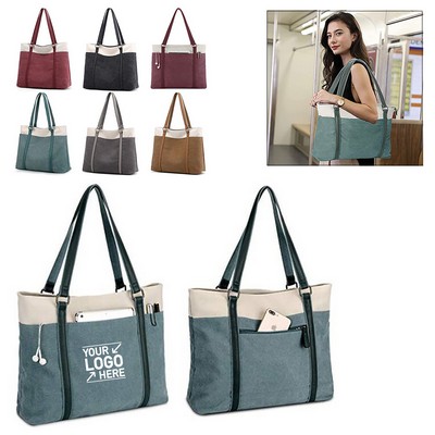 Canvas Tote Bag (15.75" x 4.33" x 12.99")