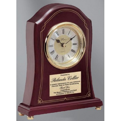 Wood Wardrobe Mantle Clock, 9"H