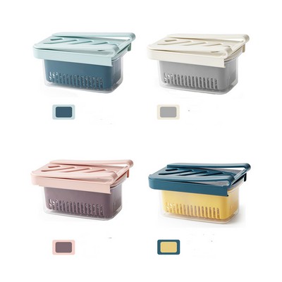 Drawer Pull Slide Design Multi-Functional Storage Sealing Container With Draining Layer