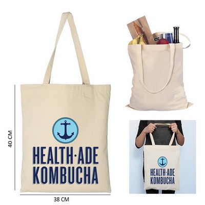 6oz (16" H x 15" W) Cotton Canvas Tote Bag 22 Handle
