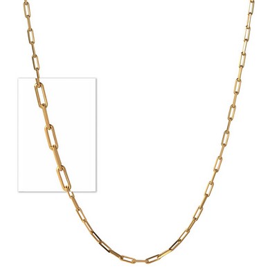 Jilco Inc. 14K Yellow Gold Vermeil Delicate Paperclip Link Chain Necklace