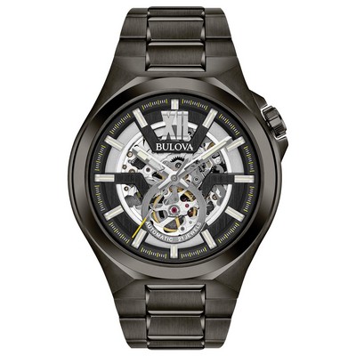 Bulova® Men's Maquina Automatic Black Dial Watch w/Bracelet