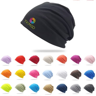 All-Season Cotton Blend Double Layer Beanie Cap