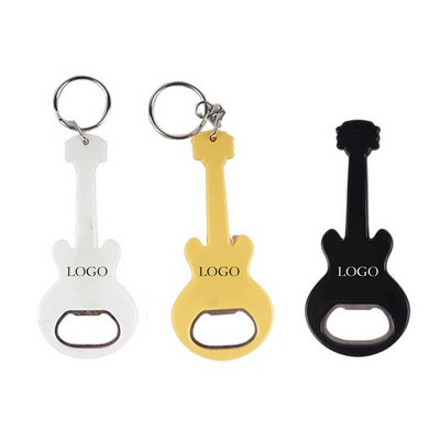 Guitar Shaped Bottle Opener W/Keychain