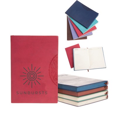 Classic PU leather Notebook w/ Debossed Pattern