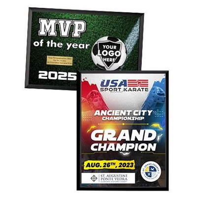 Plaque 8X10 (Black Matte) W/High Def Uv Process Color