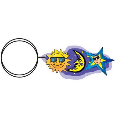 Sun And Moon Executive Key Chain w/Mirrored Back (8 Square Inch)