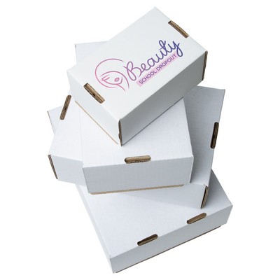 Full Color White Display Mailer Box w/Outside Imprint (6" x 4" x 3")
