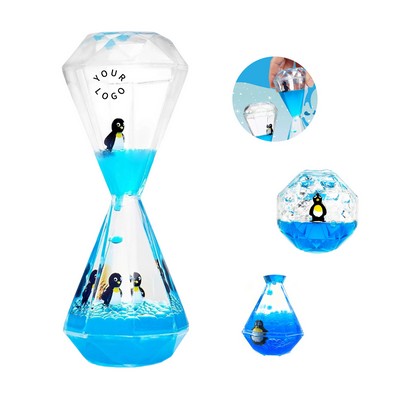 Diamond Shaped Liquid Motion Bubbler Timer Fidget Toy