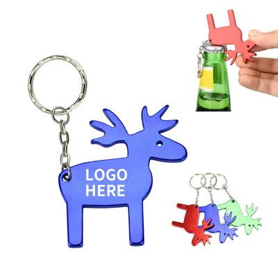Alpine Elk Bottle Opener Keyring