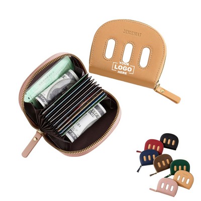 Striped Accordion Card Wallet