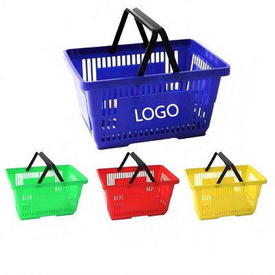 Plastic shopping baskets for supermarkets
