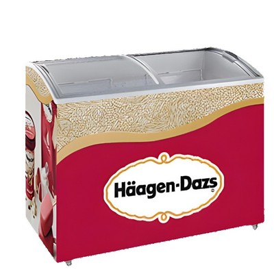 350L Glass Top Freezer