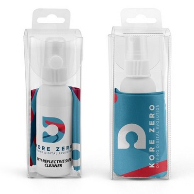 Ultra Opper Fiber® Snap Pack Cleaner Kit - Full Color White Bottle, Full Color Cloth