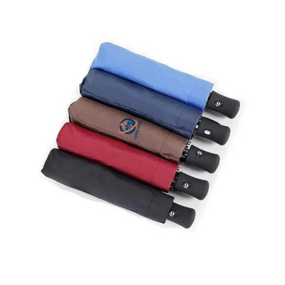 Auto Open 8 Ribs Folding Windproof Travel Umbrella