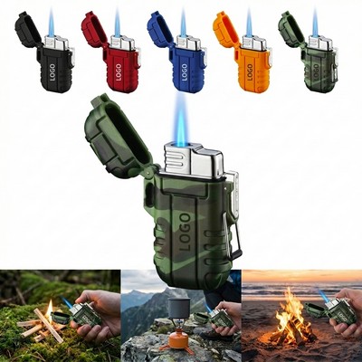 Waterproof Windproof Jet Flame Lighter With Lock