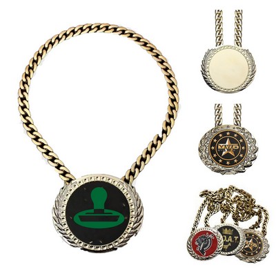 Sports Bigs Chain Gold Medal Award Necklace