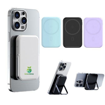 Magnetic Portable Charger Power Bank with Foldable Stand