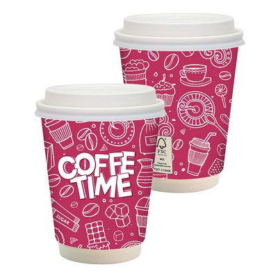 12 oz. Full Color Paper Cup with Lid