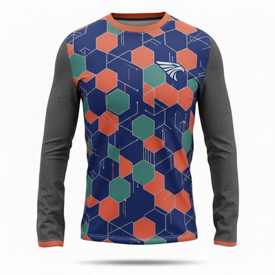 Unisex Hole Mesh Sublimated Long Sleeve T Shirt