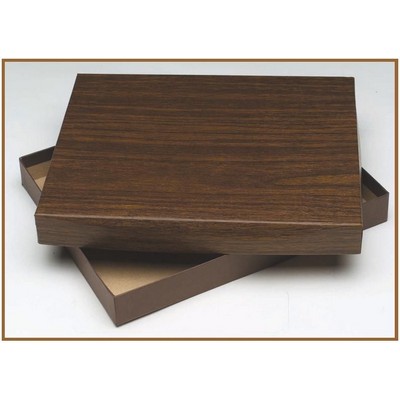 Walnut Foiled Gift Box - Holds Plaque 9"x12"x1"