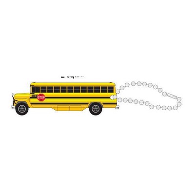 School Bus Promotional Key Chain w/ Black Back (6 Square Inch)