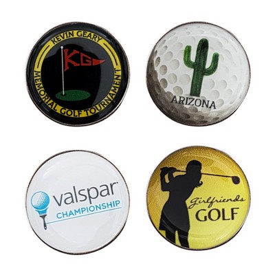 Custom Golf Ball Marker w/Full Color Imprint (1")