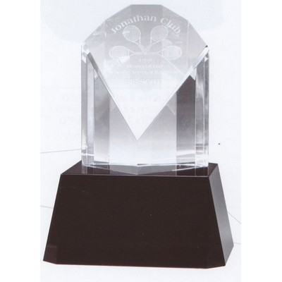 Large Optical Crystal Peacock Award