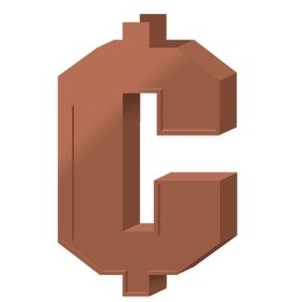 Cent Sign Promotional Magnet w/ Strip Magnet (10 Square Inch)
