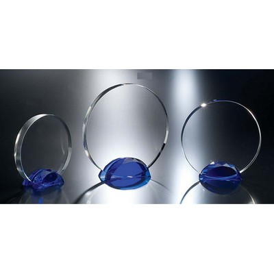 Crispy Blue Optic Crystal Award (7"x 7")