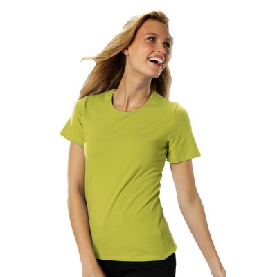 Ladies' Short Sleeve Jewel Neck Tee Shirt