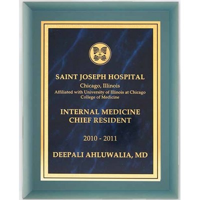 Laser Engraved Beveled Glass Plaque/11"x14"