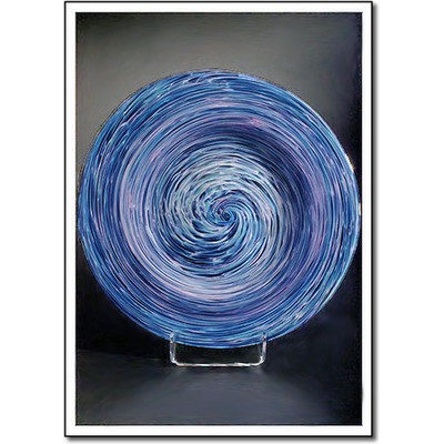 Polar Cyclone Art Glass Rondelle w/o Stand (14"x14")