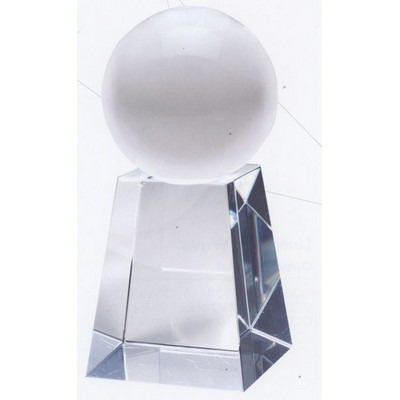 Medium Optical Crystal Glaze Ball w/Tall Base Award