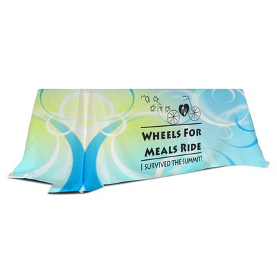 Custom 6' - 8' Convertible Table Throw, Full-Color Dye-Sublimation, Sewing 8'