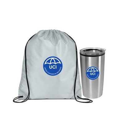 Stainless 20 oz Tumbler with Drawstring Bag