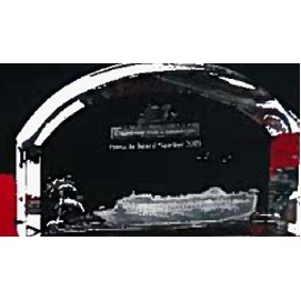 3-D Crystal Caribbean Scenery in Arch Award (3 1/8")