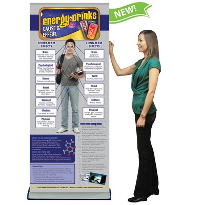 Energy Drinks Cause & Effect Retractable Banner