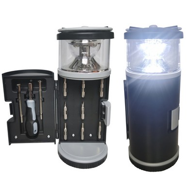 Lantern Shaped 11-In-1 Multi Function Tool Kit With LED Light