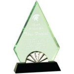 9.75" Glass Horizon Diamond w/ Silver Trim