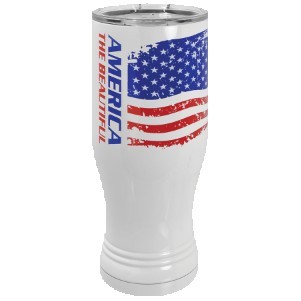 20 Oz. White Sublimatable Polar Camel Pilsner w/Clear Lid